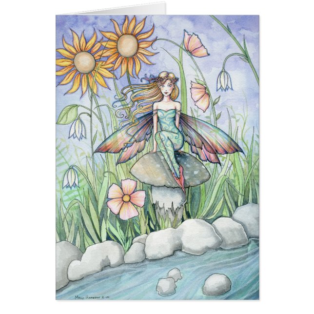 Carte d'art de la fée de la fleur adorable par Mol (Devant)