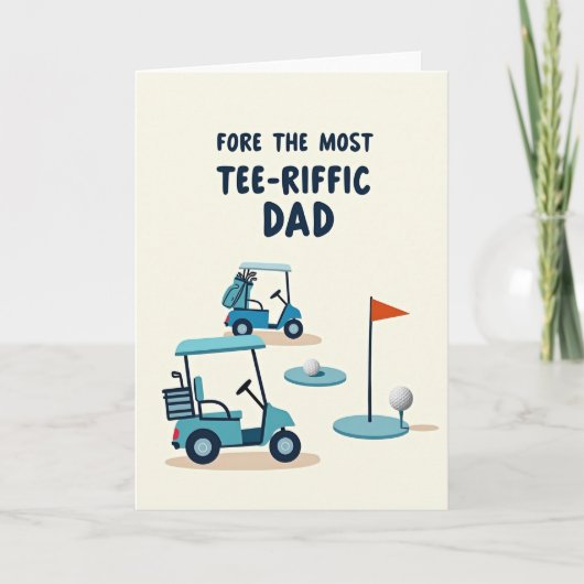 Carte d'art de la fête des pères de golf (Devant)