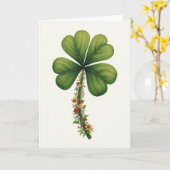 Carte d'art de la nature Lucky Leaf (Fleur jaune)