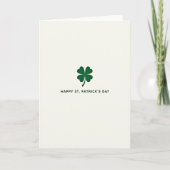 Carte d'art de la Saint-Patrick avec trèfle (Devant)