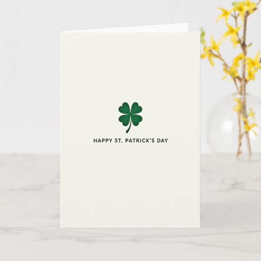Carte d'art de la Saint-Patrick avec trèfle (Fleur jaune)