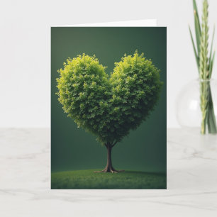 Carte d'art de l'amour de l'arbre et de la nature