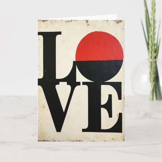 Carte d'art de l'amour minimaliste (Devant)