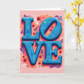 Carte d'art de l'amour simple (Fleur jaune)