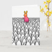 Carte d'art de lapin unique (Fleur jaune)