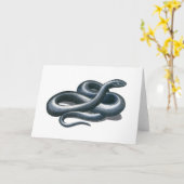 Carte d'art de l'Est Indigo Snake Nature (Fleur jaune)