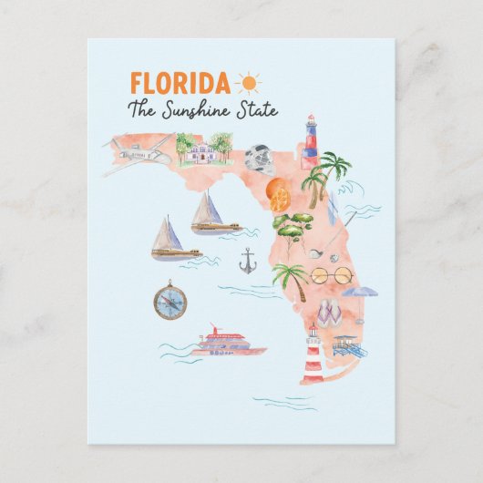 Carte d'art de l'état de Floride (Devant)