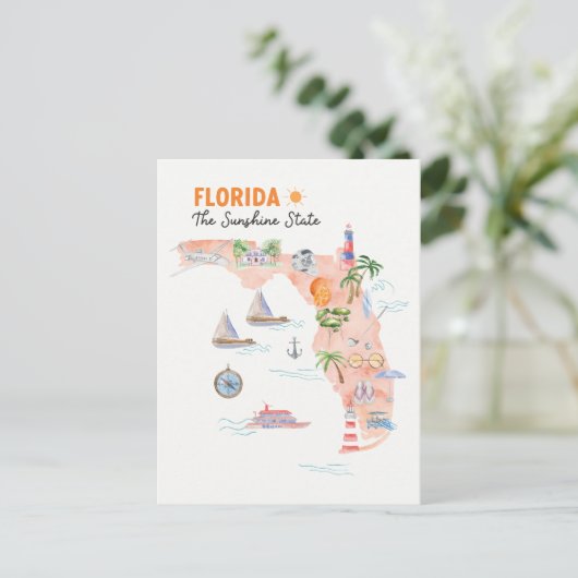 Carte d'art de l'état de Floride (Debout devant)