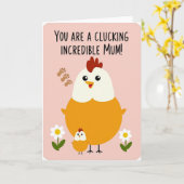 Carte d'art de Mère qui glousse Bird (Fleur jaune)