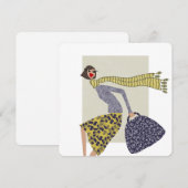 Carte d'art de mode chic de la saison automnale Mi (Devant / Derrière)