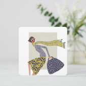 Carte d'art de mode chic de la saison automnale Mi (Debout devant)