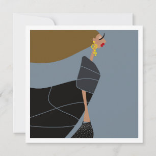 Carte d'art de mode Glam Style Moderne Miss Jazzy