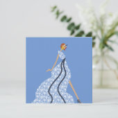 Carte d'art de mode glamour Blue Rhythm Muse (Debout devant)