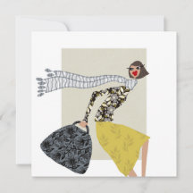Carte d'art de mode glamour de la saison automnale