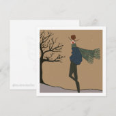 Carte d'art de mode pour les vacances d'hiver enne (Devant / Derrière)