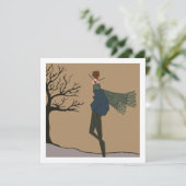 Carte d'art de mode pour les vacances d'hiver enne (Debout devant)
