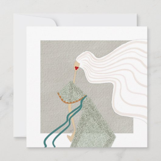 Carte d'art de mode ultra chic femme (Devant)