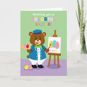 Carte d'art de Pâques en or faux