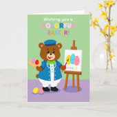 Carte d'art de Pâques en or faux (Fleur jaune)