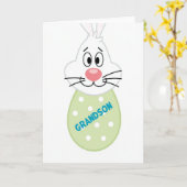 Carte d'art de Pâques Lapin Petit-Fils (Fleur jaune)