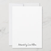 Carte d'art de plantes de maison dessinées à la ma (Dos)