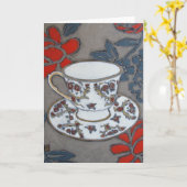 Carte d'art de "porcelaine tendre" (Fleur jaune)