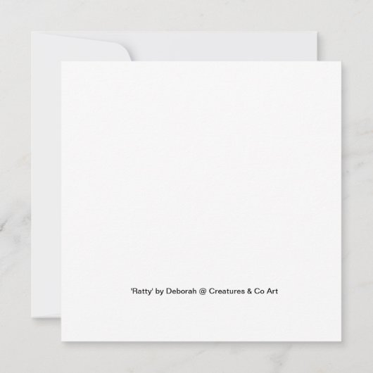 carte d'art de rat carré (Dos)