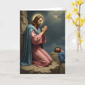Carte d'art de réflexion prière (Fleur jaune)