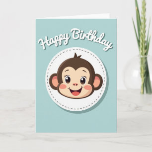 Carte d'art de singe joyeux