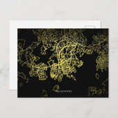 Carte d'art de style or Helsinski (Devant / Derrière)