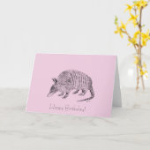 Carte d'art de tatou de joyeux anniversaire (Fleur jaune)