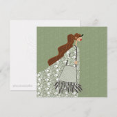 Carte d'art d'illustration de look boho d'été indi (Devant / Derrière)