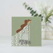 Carte d'art d'illustration de look boho d'été indi (Debout devant)