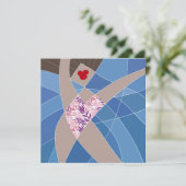 Carte d'art d'illustration de mode de maillot de b (Debout devant)