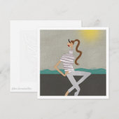 Carte d'art d'illustration de mode pour de chic va (Devant / Derrière)