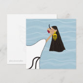 Carte d'art d'illustration de mode pour de chic va (Devant / Derrière)