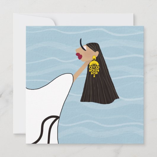 Carte d'art d'illustration de mode pour de chic va (Devant)