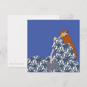 Carte d'art d'illustration de mode pour fête de ja (Devant / Derrière)