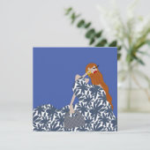 Carte d'art d'illustration de mode pour fête de ja (Debout devant)