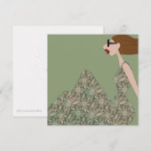 Carte d'art d'illustration de mode pour profiter d (Devant / Derrière)