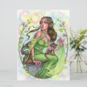 Carte d'art Dragonling Elves Imaginaire Fairytale  (Debout devant)