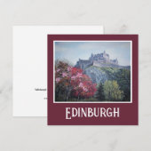 Carte d'art du château d'Édimbourg par Pola.B.Alex (Devant / Derrière)