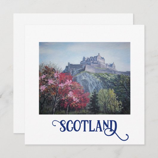 Carte d'art du château d'Édimbourg par Pola.B.Alex (Devant / Derrière)