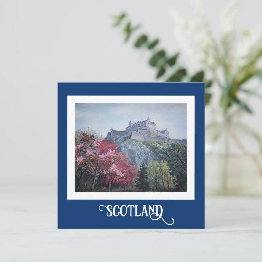 Carte d'art du château d'Édimbourg par Pola.B.Alex (Debout devant)