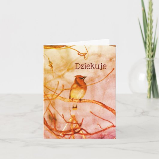 Carte d'art du Merci polonais Dziekuje (Devant)