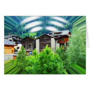 Carte d'art du moment alpin