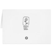 Carte d'art en ligne de fleurs (Dos Horizontal)