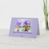 Carte d'art en violet Fleurs florales Viola Waterc (Dos)