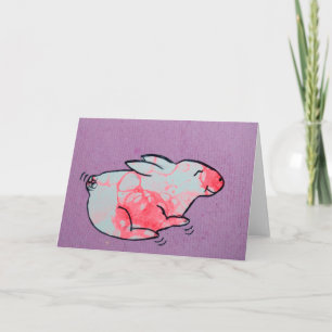 Carte d'art encadrable de lapin de Pâques