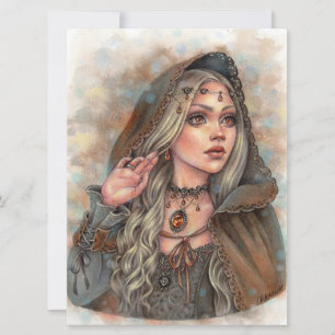 Carte d'art Fae Enchantress Amber Imaginaire